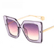 thumbnail image 1 of Gafas de sol de moda para mujer, gafas de sol con montura generosa, gafas planas de tendencia, 1 of 5