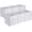 White, variant on Basics Cube Organizer Storage Bins Handles, Collapsible Fabric, Pack of 6, 10.5"x10.5"x11", White/ Light Grey Stripe
