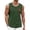 Dark Green, variant on Men's Summer Hawaiian Printed Surf Beach Tank Top, Casual Loose Breathable Sleeveless Shirt, Black, L