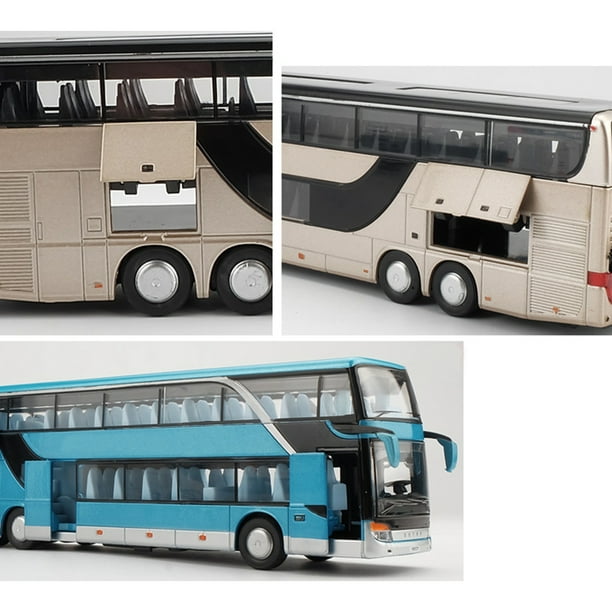 Kids Car Toy 1/50 Scale Double Decker Bus Toy Vehicle Toy with
