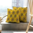 thumbnail image 6 of LALILO Throw Pillow Covers With Golden Yellow Brown And Gray With Golden Cushion Cover 18" x 18", 2 Pack, 6 of 6