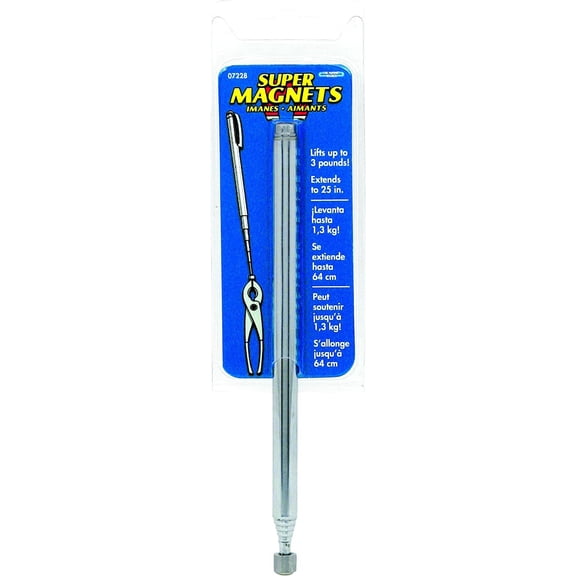 Master Magnetics Slim 25” Durable Telescoping Magnetic Pickup Tool with Pocket Clip, 07228