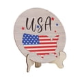 thumbnail image 2 of Beautynvta Patriotic Tabletop Decor, Red White Blue Independence Day Wooden Ornament for 4th of July 250th Anniversary Memorial Day Home Table Centerpiece Decor, 2 of 6