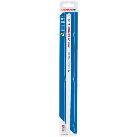 LENOX Tools Hacksaw Blade, 12-inch, 18 TPI, 2-Pack 20160T218HE