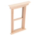 thumbnail image 4 of Chocolate Miniature Window Model for Decoration Unpainted DIY Wooden Blank Window 3.5 x 2.8 inches, 4 of 5