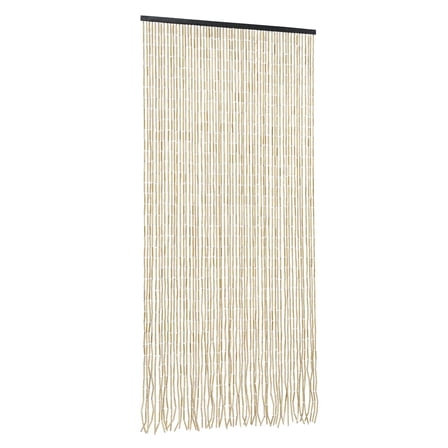 TFCFL 60 Strands Natural  Bamboo Beaded Curtain Fly Screen for Doorway Room Divider 180*90cm