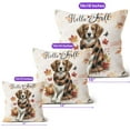 thumbnail image 4 of Hello Fall Brittany Spaniel Scarf Welcome Autumn with Leaves Pumpkins Pillow Cushion Double Sided Brittany Dog Lover Gifts Idea Throw Pillow - 00011, 4 of 4