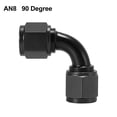 thumbnail image 5 of AN8 90 Degree Female Swivel Coupler Swivel Fuel Oil Hose End Fitting Adapter Connector for Car Black, 5 of 6