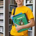 thumbnail image 6 of HELLHERO Book Lovers Gift Tote Bags, 11.42 x 8.66 Inch Polyester Protector Wrap Bag Book Organzier Holder Easy Carry Book Case with Washable, Retro for Books Lovers, Boston Terrier Sunflowers, 6 of 8
