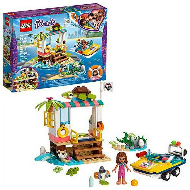 LEGO Amis Tortues Mission de Sauvetage 41376 Kit de Construction de Sauvetage avec Olivia Minifigure et Tortues Jouets, Comprend Jouet Véhicule de Sauvetage et Clinique pour Faire Semblant de Jouer (225 Pièces)