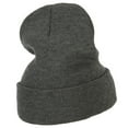 thumbnail image 3 of Momlife Embroidered Long Beanie - Dark Grey OSFM, 3 of 5