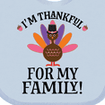 thumbnail image 4 of Inktastic Thanksgiving Girl Turkey Thankful for Family Girls Baby Bib, 4 of 4