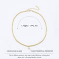 thumbnail image 6 of Turandoss 14K Gold Plated Dainty Beaded Initial Choker Necklace for Women Teen Girls Cute Letter A-Z Jewelry Trend Personalized Birthday Gifts for Her Little Girls, 6 of 8