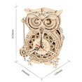 thumbnail image 5 of 3D Wooden Puzzles ROKR Owl Clock - Mechanical Model Building Kit for Adults 161PCS Clock Puzzles Creative Gift Home Decor for Family, 5 of 5