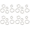 thumbnail image 1 of 12 Pares 15mm 20mm 25mm Acero Inoxidable Hoop Pendientes Conjunto Mujer Plata, 1 of 8