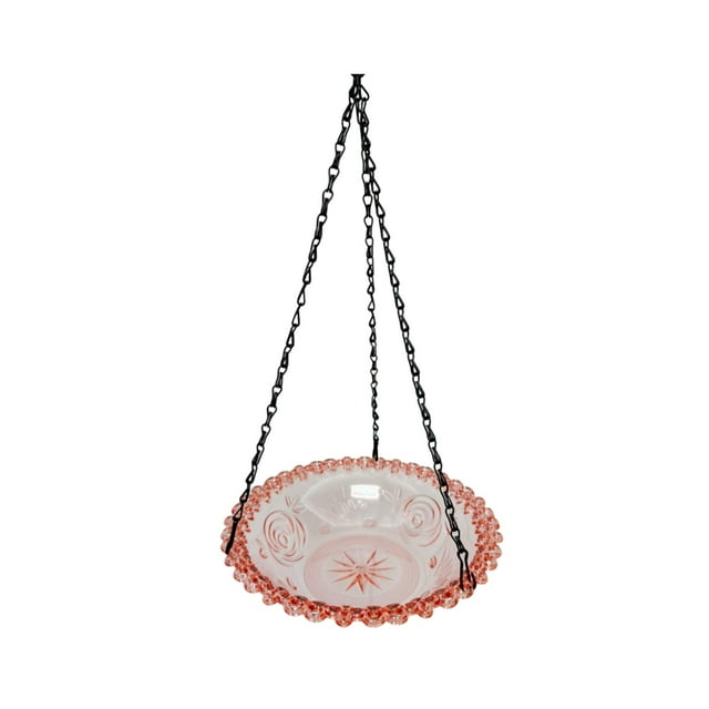 Comedero colgante para pájaros, plataforma colgante para semillas, regalo para observar aves, resistente al desgaste Rosa