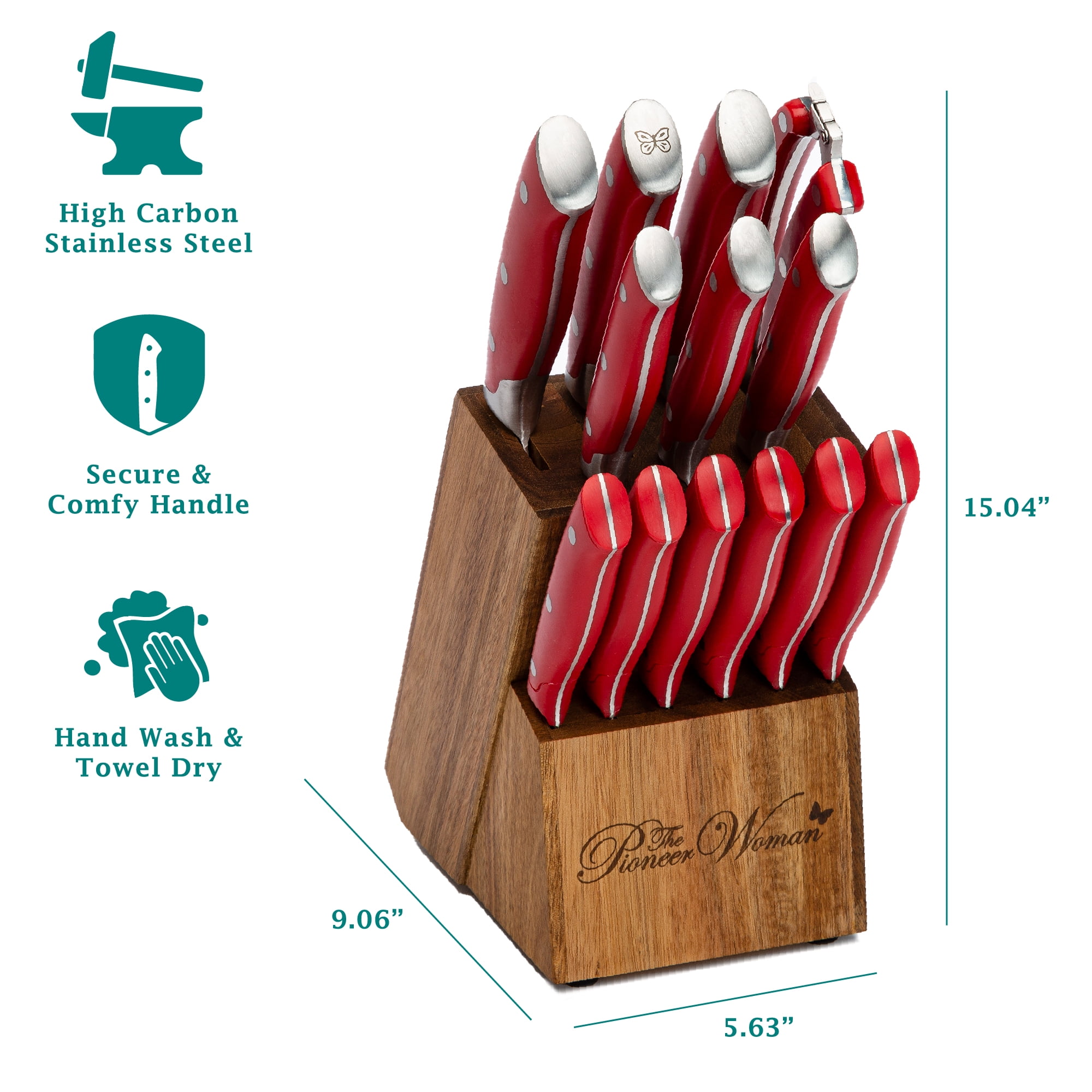 MegaChef 14 Piece Cutlery Set in Red 951115722M
