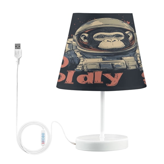 BZSMCE Table Lamp Creative Space Monkey Plainting Simple Pattern Night Light