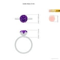 thumbnail image 4 of ANGARA Natural 1.8 Ct. Amethyst with Diamond Solitaire Ring in 14K White Gold for Women (Ring Size: 3.5), 4 of 9