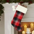 thumbnail image 4 of Holiday time plaid stocking,21 inch, red and black colour, 4 of 4