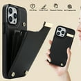 thumbnail image 7 of Wallet Case for iPhone 14 Pro, Vintage Premium PU Leather Ultra Slim Case with Card Holder, Protective Anti-drop Magnetic Clasp Phone Case for Apple iPhone 14 Pro 6.1 inch, Black, 7 of 7