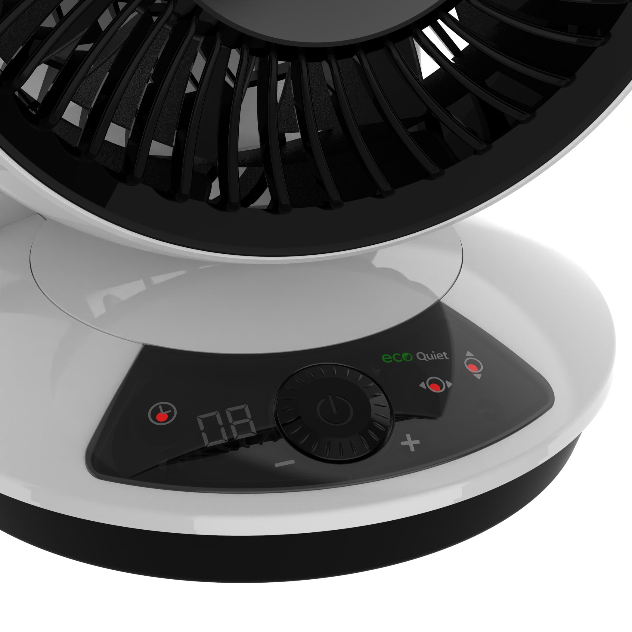 Lasko Whirlwind 7" EcoQuiet DC Motor Orbital Motion Air Circulator Fan, Remote, 12" H, White, A12667