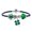 Dark-Green, variant on Womens Celtic Claddagh Charm Bracelet .925 Sterling Silver Lucky Clover Green Shamrock Irish Knot Charm