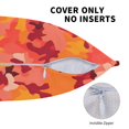thumbnail image 5 of Multi-Size Linen Sofa Pillow Cover Invisible Zipper Open And Close Strong Use For Sofa Chair Garden Sofa Car Vector Camouflage Pattern Orange Red_1 18"X18", 5 of 8
