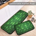 thumbnail image 6 of Coolnut St. Patrick's Day Clover Kitchen Rugs Mats 2 Piece Set, Non Slip Rubber Runner Rug Kitchen Sink Floor Mat for Kitchen Laundry Room Hallway Office Home Decor, 6 of 7