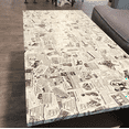 thumbnail image 4 of 17.7inch By 118inch Retro Style Newspaper Peel Stick Wallpaper Shelf Drawer Liner Dresser Furniture Sticker Home Decorative Sticky Back Vinyl Film, 4 of 8