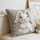 thumbnail image 4 of Almohadas para el Sofá Sala de Estar Lindo Conejos Blancos Impreso Lumbar 35x35cm, Almohadas Decorativas Blancas para la Cama, la Siesta de la Oficina, Lavable, Incluye Inserto, Piel Corta, Acogedor, 4 of 6
