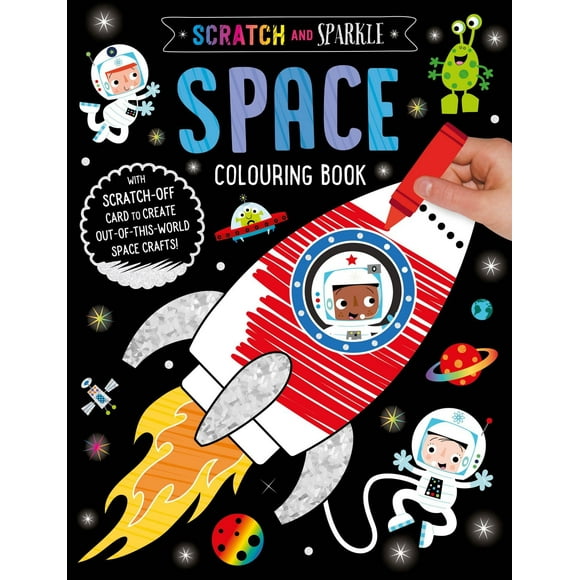 Scratch and Sparkle Space Colouring Book, Scratch and Sparkle Space 28 page