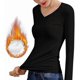 thumbnail image 1 of Ropa interior térmica de manga larga para mujer, camiseta con forro polar suave y micropolar, capa base cálida de invierno, 1 of 5