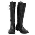 thumbnail image 2 of YLYL Womens Mens Knee High Boots Round Toe Low Heel Side Zipper Medieval Knight Cosplay Tall Boot, 2 of 4