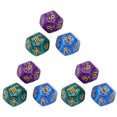 thumbnail image 2 of 12 Sided Dice, Durable Oxidant  Plastic Teaching Dice 9Pcs  For Education, 2 of 8