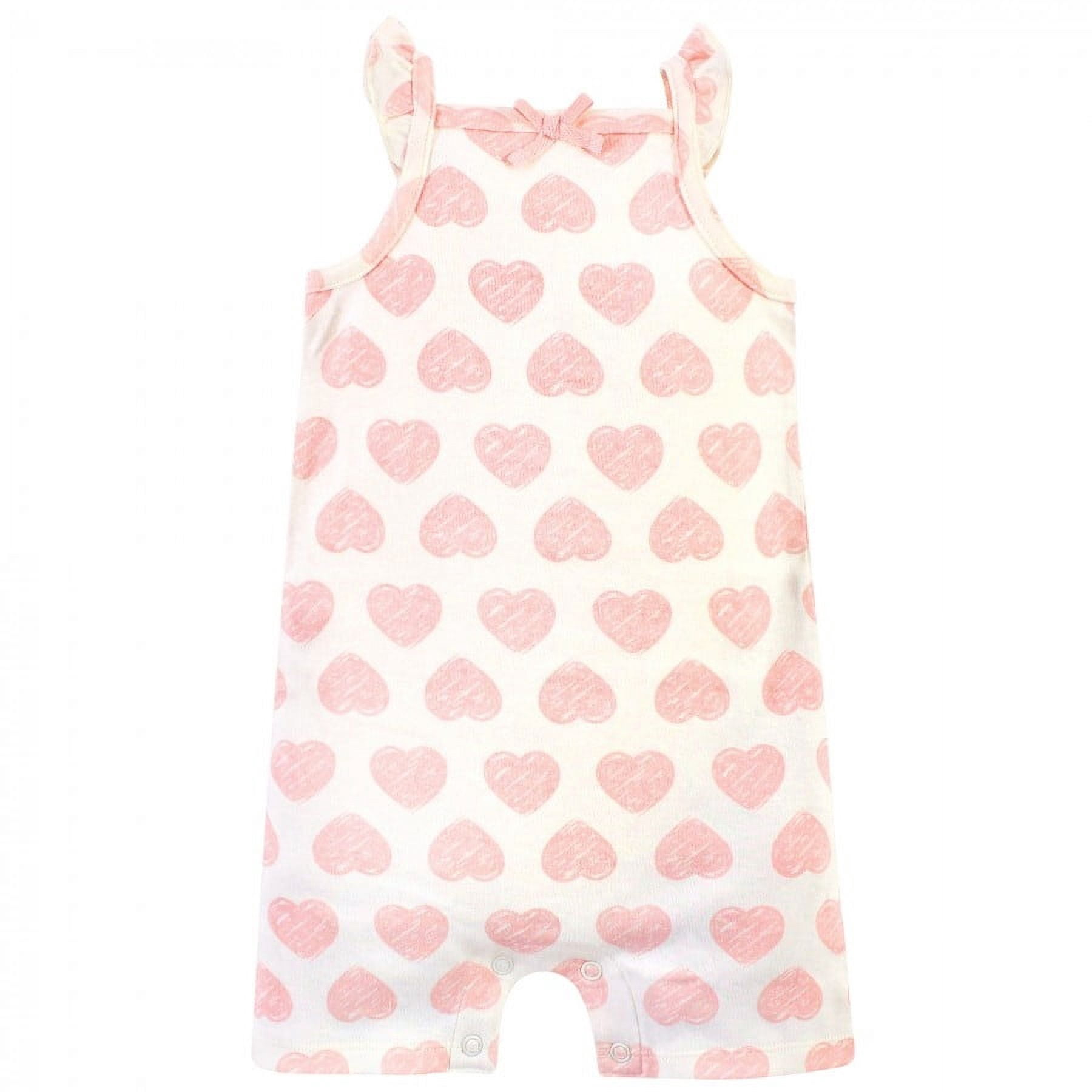 Touched by Nature Baby Girl Organic Cotton Rompers 3pk, Leopard, 6-9 Months