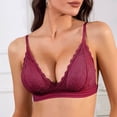 thumbnail image 2 of Wireless Bra For Women, Comfortable Lace Bralette with Breathable Fabric, Removable Padding and Wide Side Bands for Full Coverage and Support, 2 of 6
