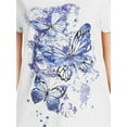 thumbnail image 4 of RealSize Women's V-Neck Graphic Tee with Short Sleeves, Sizes XS-3XL, 4 of 5