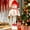 G, variant on Christmas Snowman Figurine with Red Santa Hat and Fabric Accents - Adorable Holiday Decoration for Mantle Display and Seasonal Cheer G