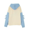 thumbnail image 4 of jsaierl Women Dinosaur Hoodie Long Sleeve Splice Cartoon Cute Sweatshirt Teens Girls Casual Pullover Girls Anime Cosplay Jumper Sweater, 4 of 6