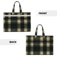 thumbnail image 4 of Handbag File Bag 15×10.6in Large Capacity Double Pocket Designed For Work Travel Travel Shopping Springgreen Buffalo Plaid Check Tartan Scotland_41650_1, 4 of 8