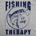 thumbnail image 2 of Mens Funny T Shirts Fishing Is My Therapy Sarcastic Fish Graphic Novelty Tee for Men Graphic Tees, 2 of 9