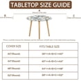 thumbnail image 4 of Vintage Floral Round Fitted Tablecloth with Elastic Blue Brown Chinoiserie Flower Circle Table Cloth for 40-44" Round Tables Wipeable Waterproof Elegant Rustic Table Cover for Dining Patio Picnic, 4 of 8