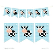 Cow Pennant Party Banner Old McDonald Farm Animals