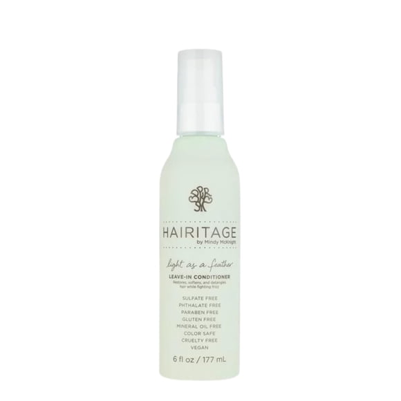 Hairitage Acondicionador sin enjuague Spray - Tratamiento para el cabello sin enjuague - Desenreda + Fortifica - Reduce la rotura + Acondiciona profundamente 6 fl oz
