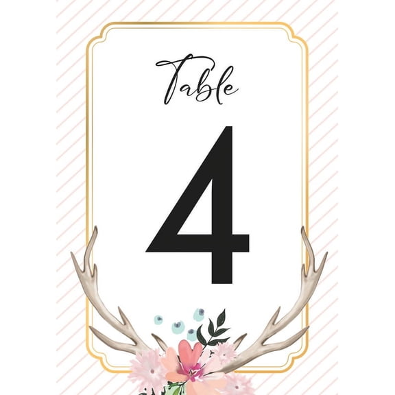 Watercolor Flower Design 41 Pieces Wedding Table Numbers Cardss 1-40 Double Sided with Head Table 4x6 inch Table Numbers for Wedding Reception/Party/Event