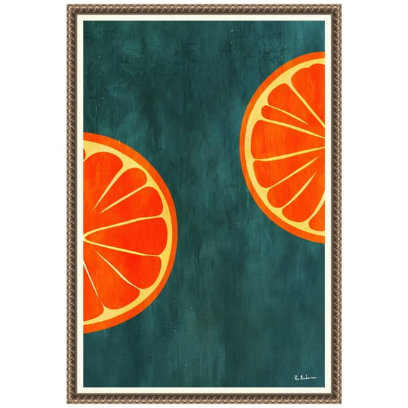 Amanti Art Orange Slices Framed Canvas Wall Art Print