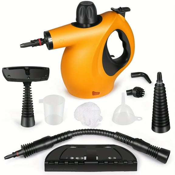 With Our Handheld Steam Cleaner for Home, You Can Transform Your Cleaning Regime. With its 12 accessories, this pressurized multi-surface steamer is ideal for cleaning windows, grease, upholstery,