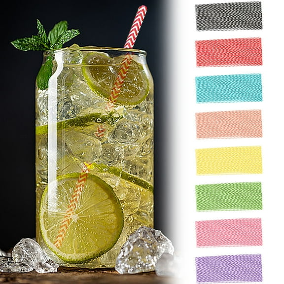 Hwkond Under $5 Plastic Straws Colored Paper Drinking Straw Can Be Naturally Decomposed Party Birthday Party