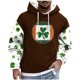 thumbnail image 2 of Sudadera con capucha para hombre, estilo informal, con estampado del Día de San Patricio, con cordón y manga larga, de poliéster., 2 of 5